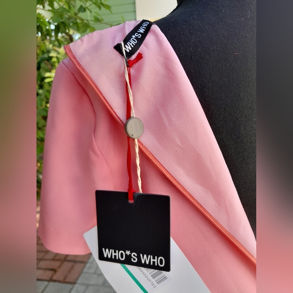 WHO*S WHO Italian Made Pink Shift Dress NWT Great for Homecoming SIZE 6 - Picture 8 of 16